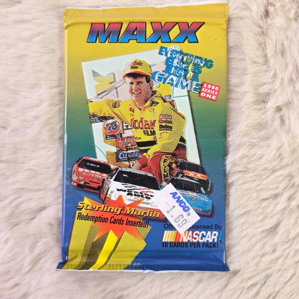 Lot of 5 1996 Maxx Series One NASCAR Racing Cards Sealed Packs Sterling Marlin